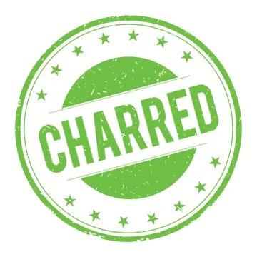 CHARRED stamp sign Stock Illustration