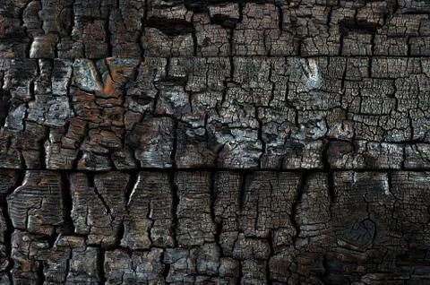 Charred Wood Background Texture Stock Photos