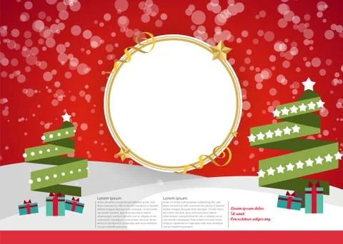 Charstmas tree gidts material back Stock Illustration