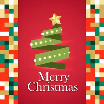 Charstmas tree gidts material back Stock Illustration