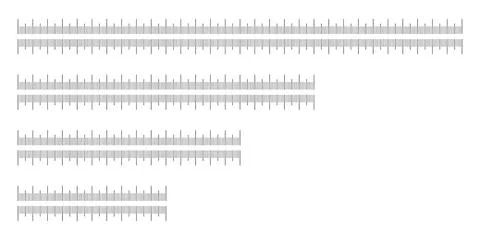 Chart 10, 15, 20, 30 centimeters. Metric ruler icons. Scales for ruler in 스톡 일러스트