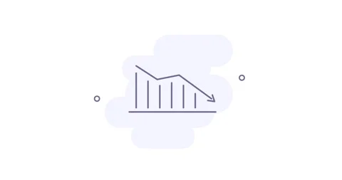 Chart 2d animated outline icon Stock Footage 267664410