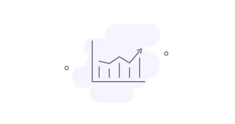 Chart 2d animated outline icon Stock Footage 267664550