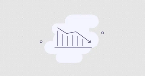 Chart 2d animated outline icon Stock Footage 267665143