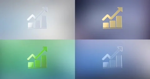 Chart Up 3d Icon Stock Footage 67410946