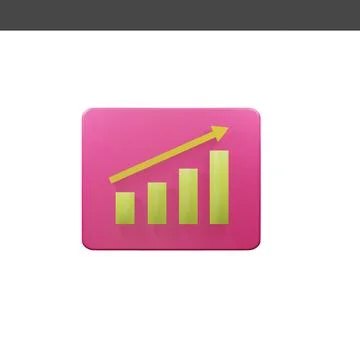 Chart 3d rendering Stock Illustration