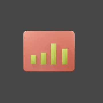 Chart 3d rendering Stock Illustration