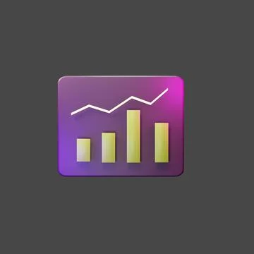 Chart 3d rendering Stock Illustration