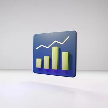 Chart 3d rendering Stock Illustration