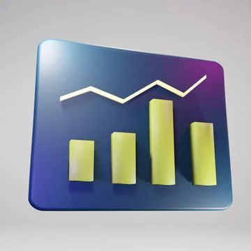 Chart 3d rendering Stock Illustration