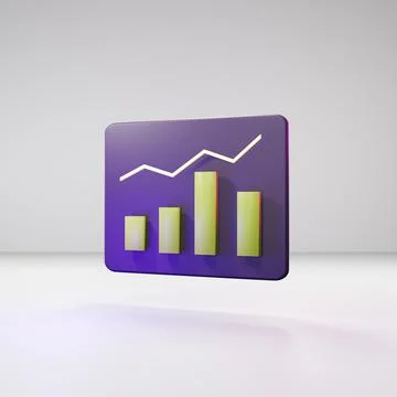 Chart 3d rendering Stock Illustration