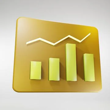 Chart 3d rendering Stock-Illustration