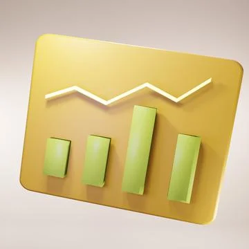 Chart 3d rendering Stock-Illustration