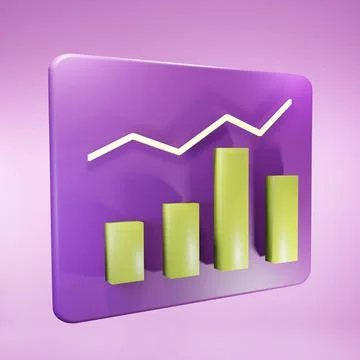 Chart 3d rendering Stock Illustration