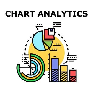 Chart analytics illustrating data insight and statistics Stock Illustration