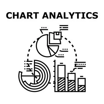 Chart analytics illustrating data insight and statistics Stock Illustration