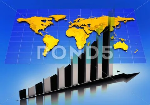 Chart and earth Stock Illustration