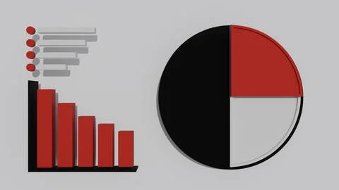 Chart and infographic elements on a light background for presenting statist.. 스톡 일러스트