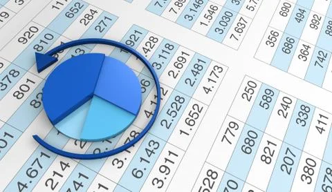 Chart and spreadsheet Stock Illustration