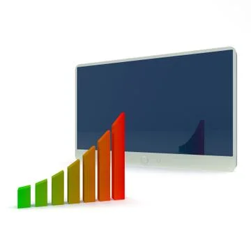 Chart and tablet pc Stock Illustration