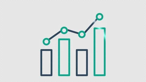 Chart animated icon Stock Footage 301698646