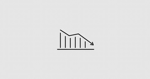 Chart animated outline icon Stock Footage 264757606