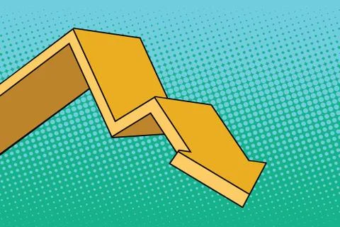 Chart arrow course Stockillustratie