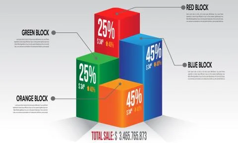Chart Bar Simple Infographic Stock Illustration