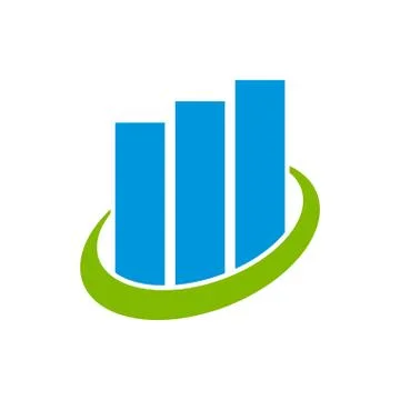 Chart Bars Network Ring Graphic Icon Stock Illustration