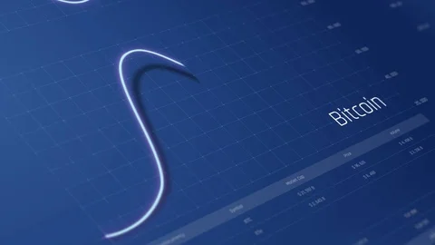 Chart with bitcoin price dynamics, extreme growth and decline, fluctuation Stock Footage 83617172