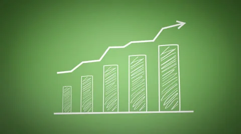Chart on Blackboard Stock Footage 24804143