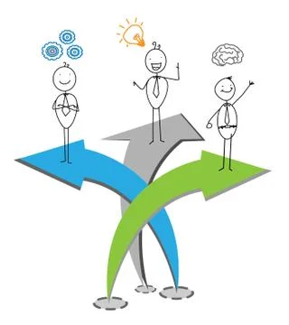 Up chart businessman Illustrazione stock