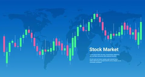 Chart candle stock graph forex market. Trade candle chart stock finance price Stock Illustration