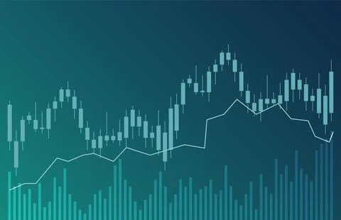 Chart candle stock graph forex market. Trade candle chart stock finance price Stock Illustration