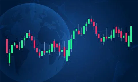 Chart candle stock graph forex market. Trade candle chart stock finance price Illustrazione stock