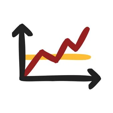 Chart cartoon flat simple icon Stock Illustration