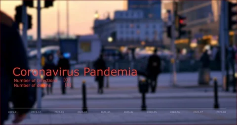 Chart of cases infected by COVID-19 Stock Footage 127791469