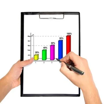 Chart on clipboard Stock Photos
