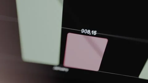 Chart column with an attributed value of 908 Stock Footage 329762636