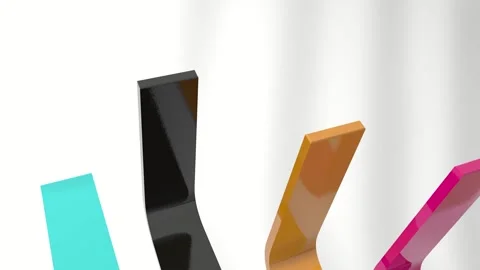 Chart, column graph, infographic element. business graph colored columns Stock Footage 225493537