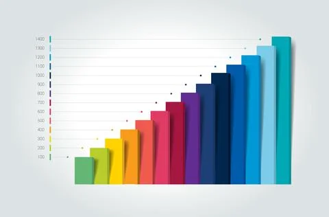 Chart, column graph, infographic element. Illustrazione stock