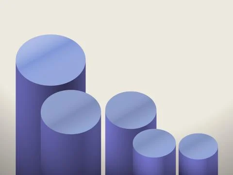 Chart columns blue white background Stock Illustration