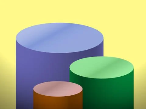 Chart columns multicolored yellow background Stock Illustration