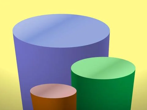 Chart columns multicolored yellow background Stock Illustration