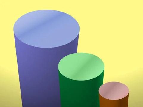 Chart columns multicolored yellow background Stock Illustration