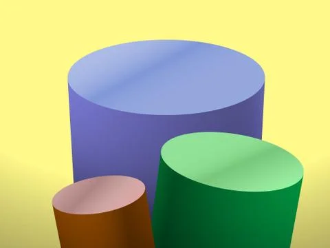 Chart columns multicolored yellow background Stock-Illustration