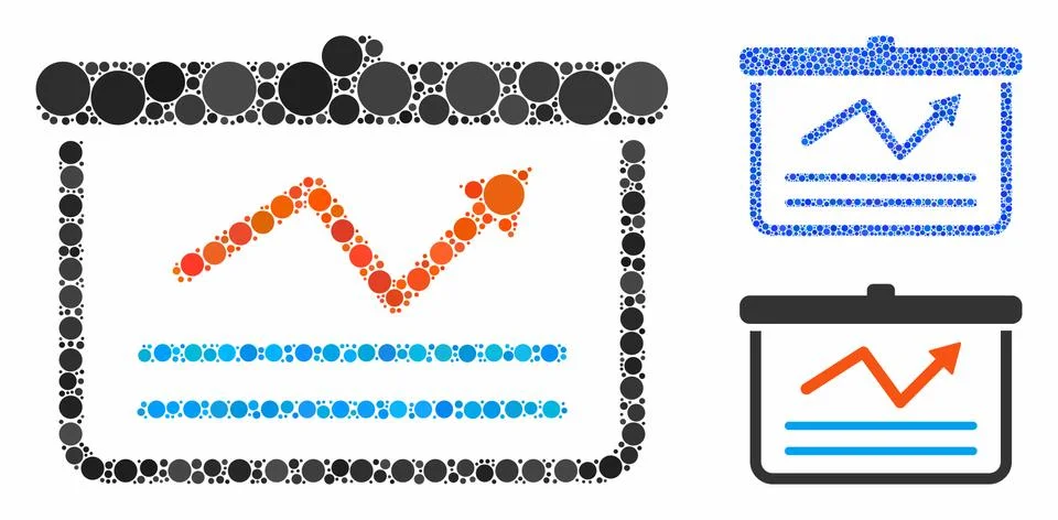 Chart Composition Icon of Circle Dots イラスト素材