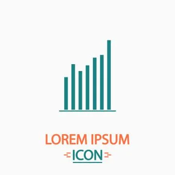 Chart computer symbol Stock Illustration