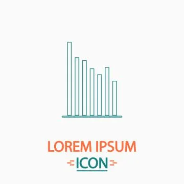 Chart computer symbol Stock Illustration