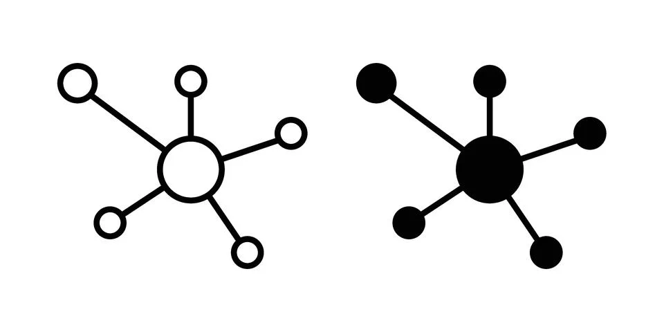 Chart connected icon Illustration set. Vector Eps10 for apps Stock Illustration